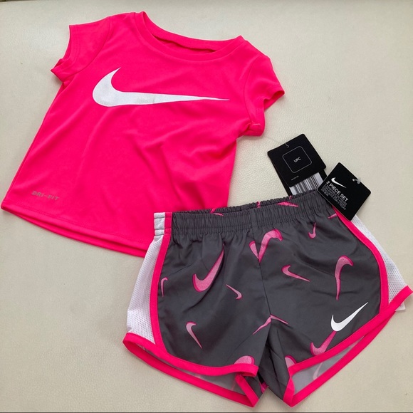 Nike cute pink active shorts set 2171 - Picture 4 of 5